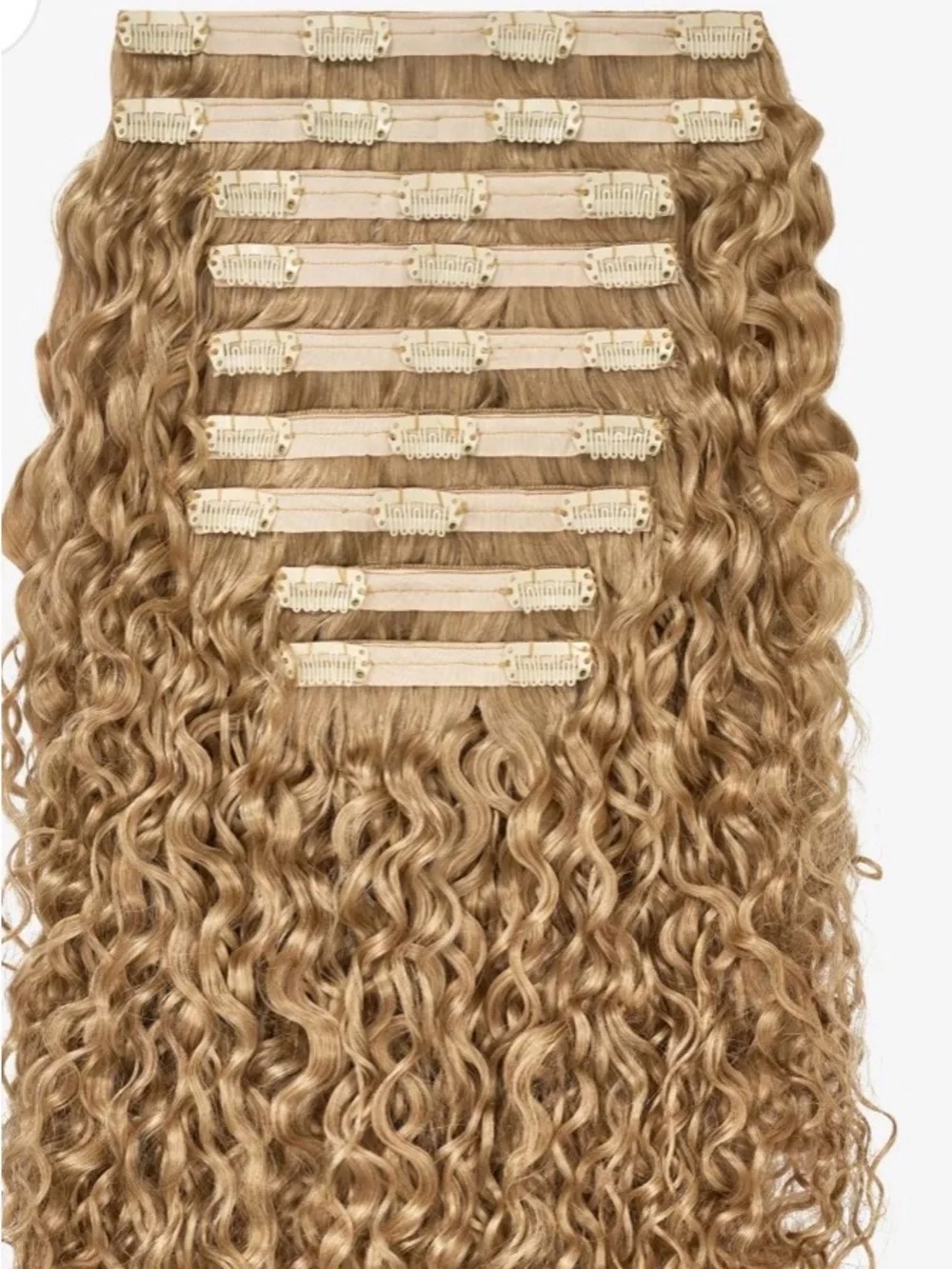 Blonde Curly Clip-In Extension - Natural Curly Texture 22inch 110G